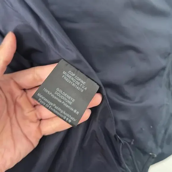 Cop.Copine Goldeneye Puffer Jacket Navy Diamond Quilted Designer - Picture 8 of 12